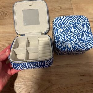 Lilly Pulitzer Blue and White Jewelry Box